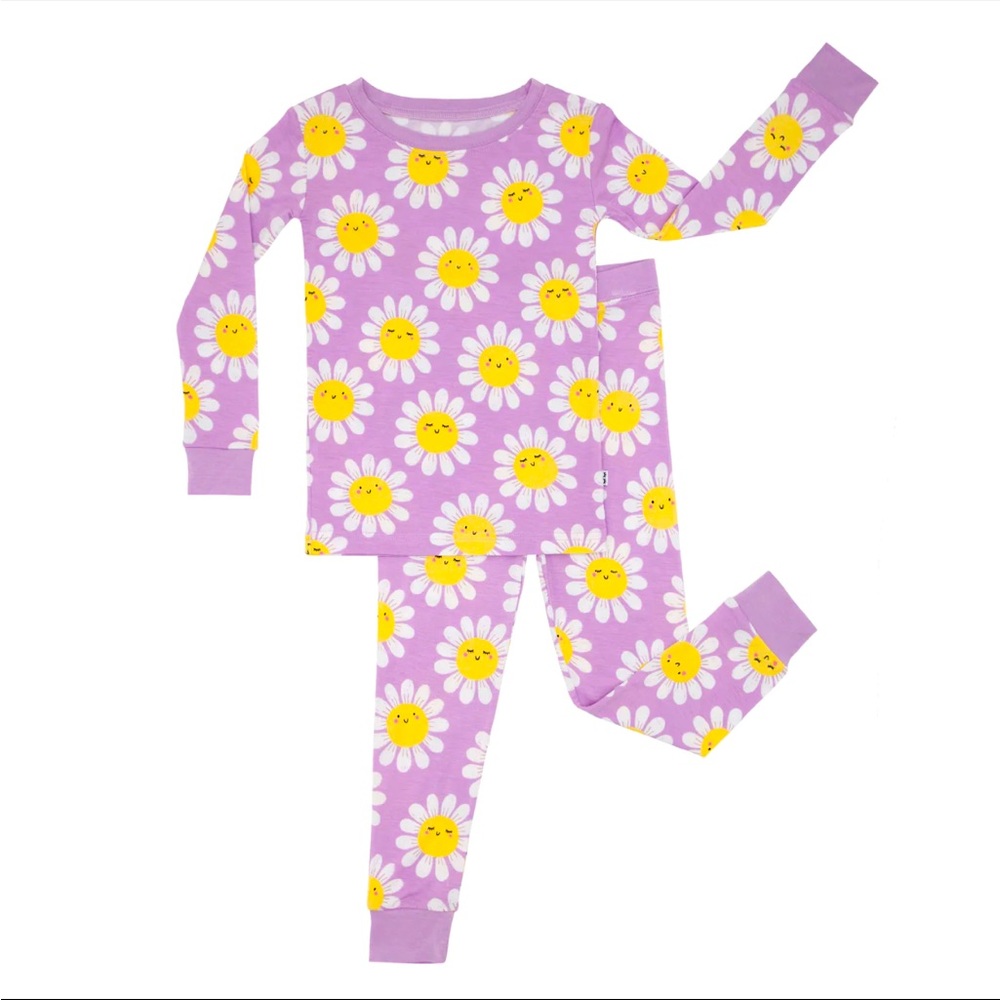 Little sleepies limited edition flower power long sleeve pajama set size 4t